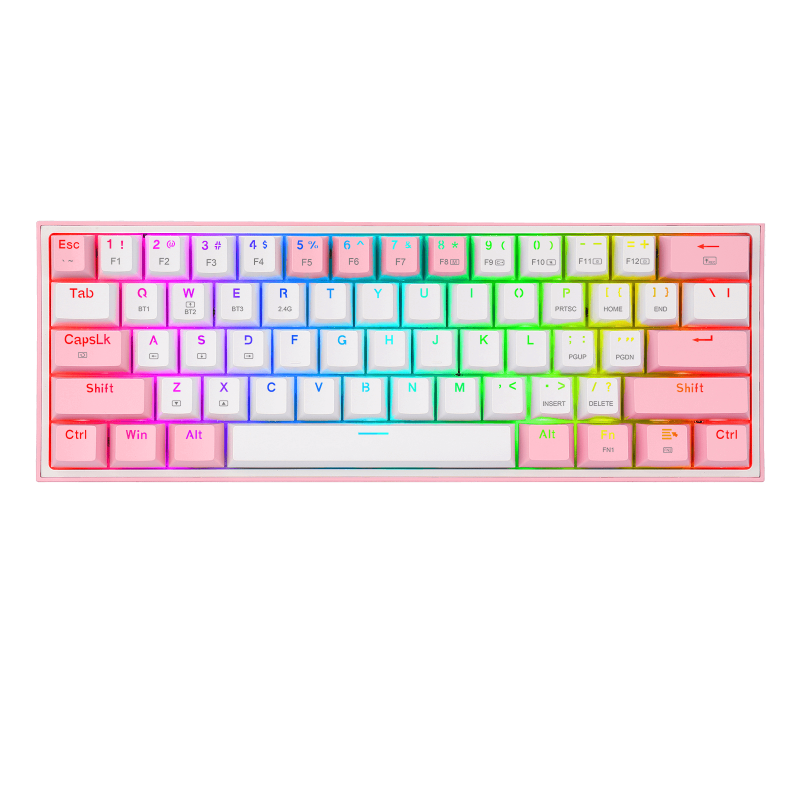 Teclado Redragon K616 Fizz Pro White/Pink SP Teclado Redragon K616 Fizz Pro White/Pink SP